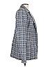 LTS Basics Plaid Gray Blue Blazer Size 10 - photo 4