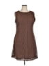 Sharagano 100% Polyester Tweed Brown Casual Dress Size 14 - photo 1