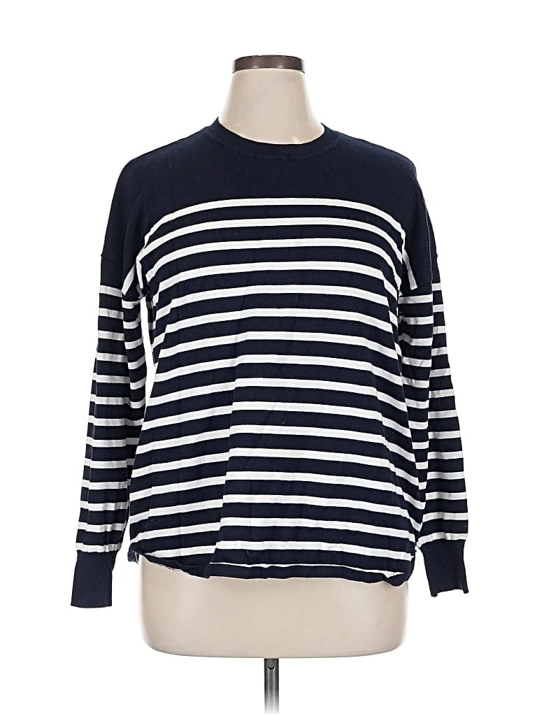 Pre-owned Marled By Reunited Pullover Sweater In Blue