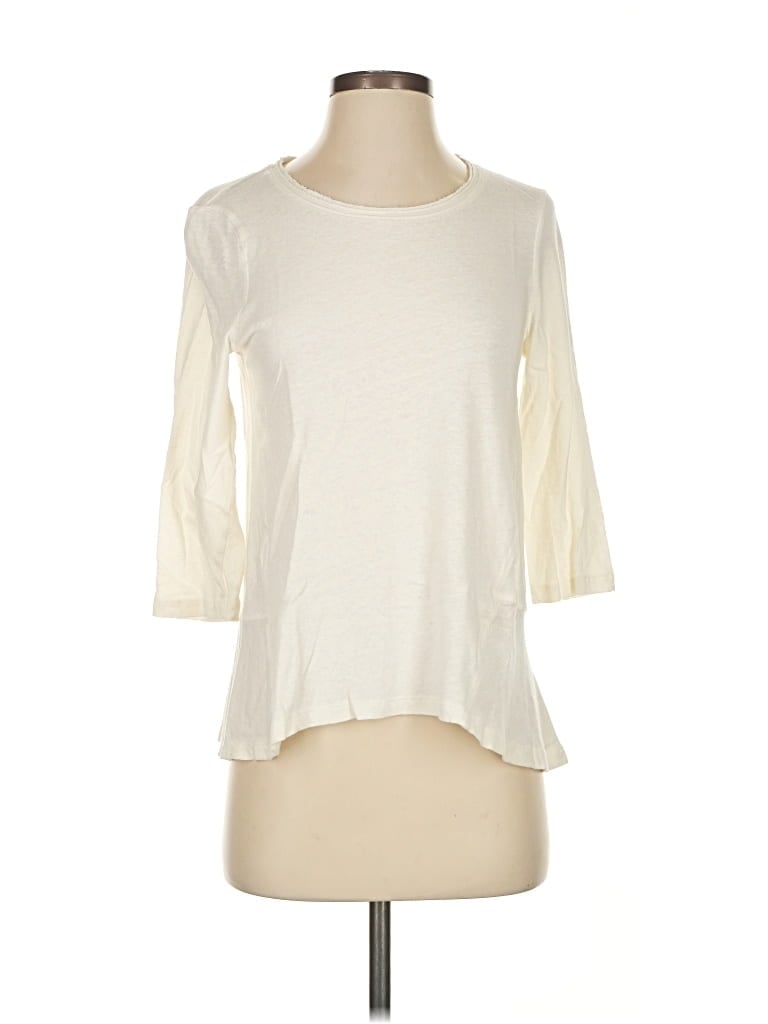 MAEVE BY ANTHROPOLOGIE Pre-owned 3/4 Sleeve Top White Boatneck Tops