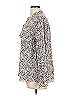 Relative Pie Animal Print Ivory Long Sleeve Blouse Size L - photo 5