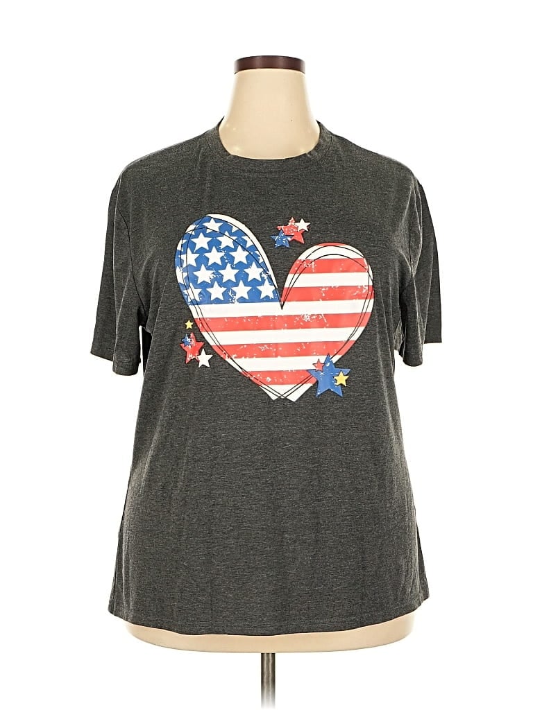 Pre-owned Unbranded Short Sleeve T-shirt In Gray