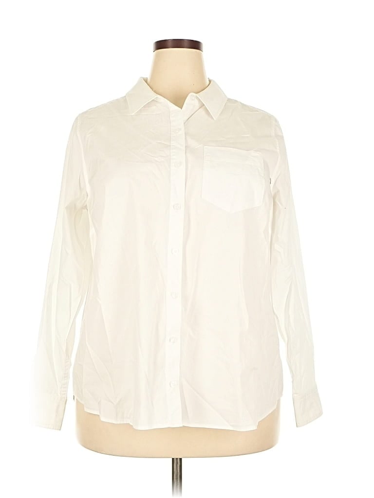 Pre-owned On 34th Long Sleeve Button Down Shirt In White