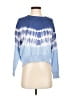Central Park West 100% Cotton Tie-dye Blue Pullover Sweater Size XS - photo 1