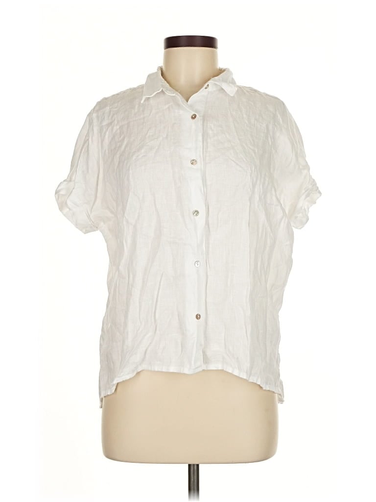 Pre-owned Rachel Zoe Tjx Short Sleeve Blouse In White
