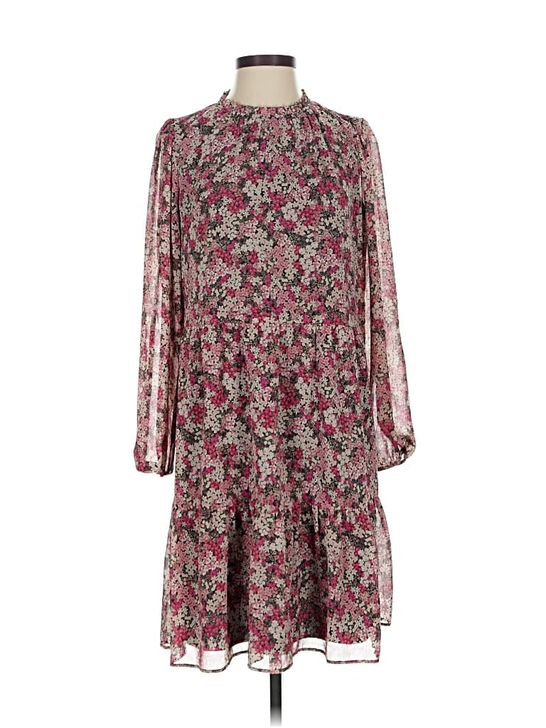 Pre-owned Ann Taylor Loft Outlet Casual Dress In Burgundy