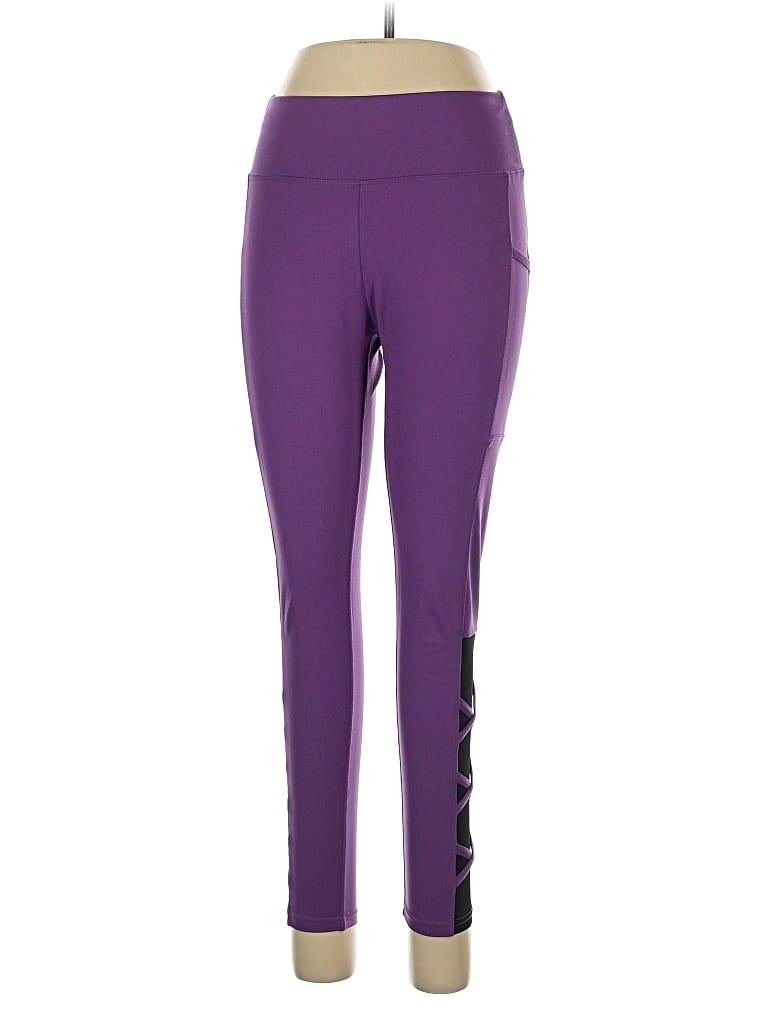 Pre-owned Pop Fit Active Pants In Purple