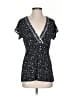 MICHAEL Michael Kors Stars Black Short Sleeve Top Size S - photo 1
