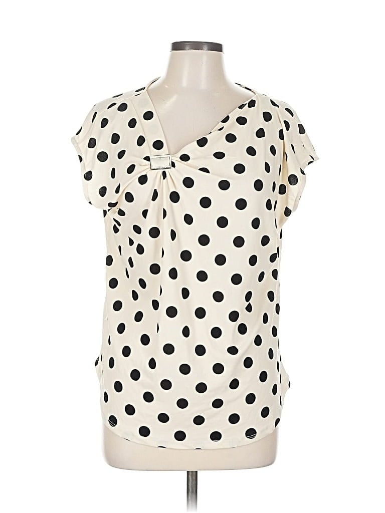 ADRIENNE VITTADINI Pre-owned Short Sleeve Blouse In White
