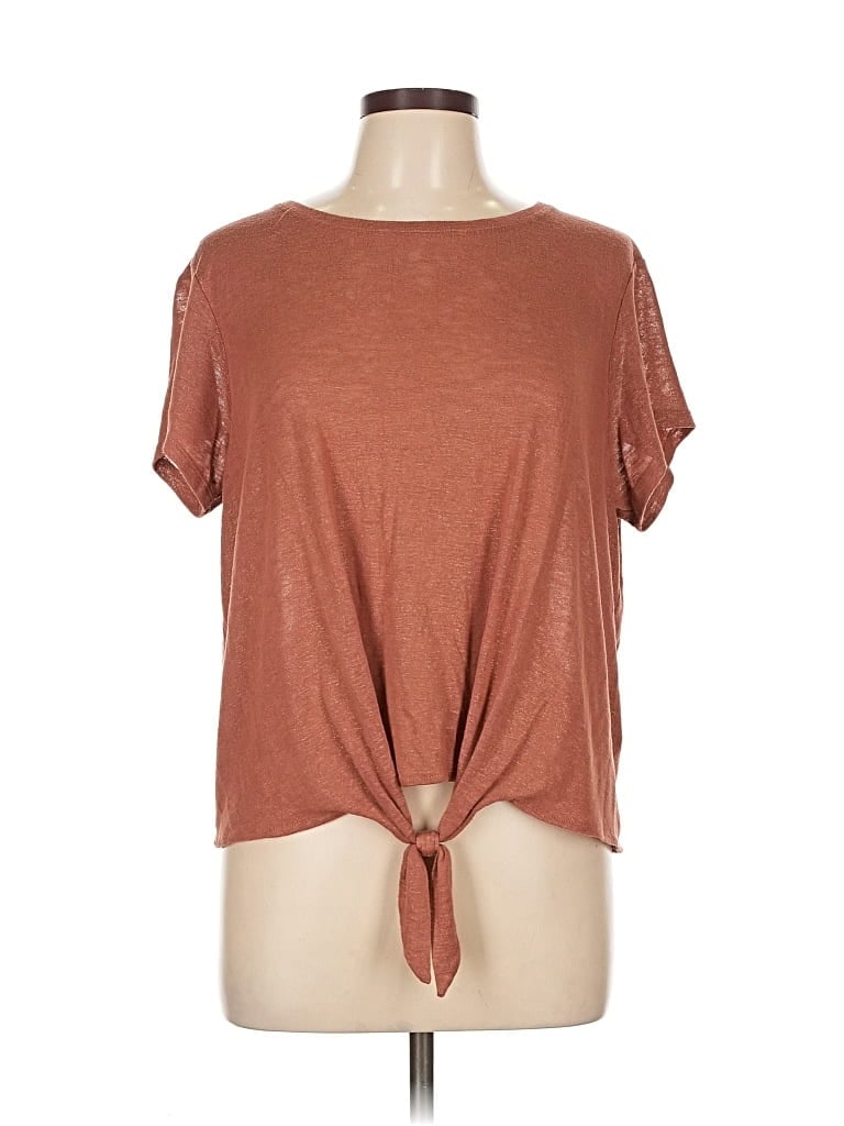 Pre-owned Soho Jeans New York & Company Short Sleeve T-shirt In Brown