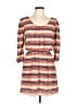 Preventi 100% Polyester Stripes Tan Casual Dress Size L - photo 1