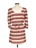 Preventi 100% Polyester Stripes Tan Casual Dress Size L - photo 2