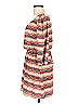 Preventi 100% Polyester Stripes Tan Casual Dress Size L - photo 5