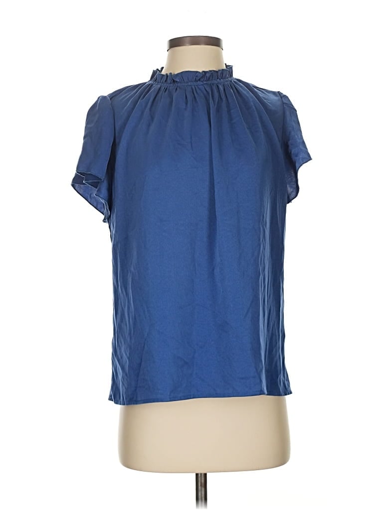 Pre-owned Prettygarden Short Sleeve Blouse In Blue