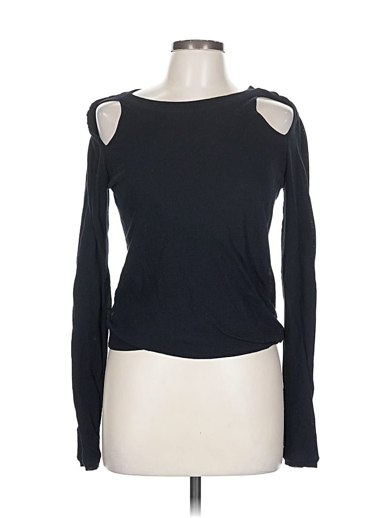 ALEXANDER WANG T Pre-owned Long Sleeve Top Black Cold Shoulder Neckline Tops