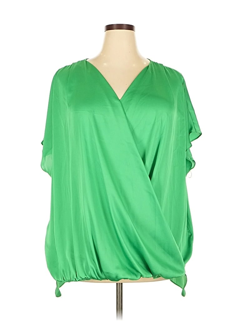 Pre-owned Joseph Ribkoff 3/4 Sleeve Blouse In Green