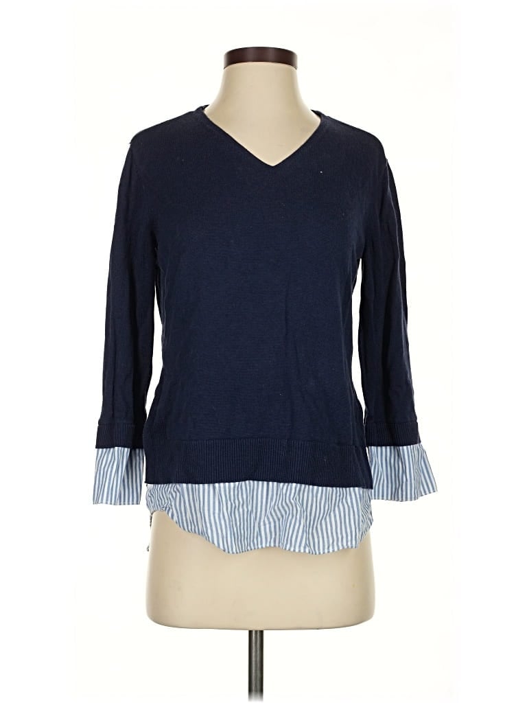 Pre-owned Chico's Pullover Sweater In Blue