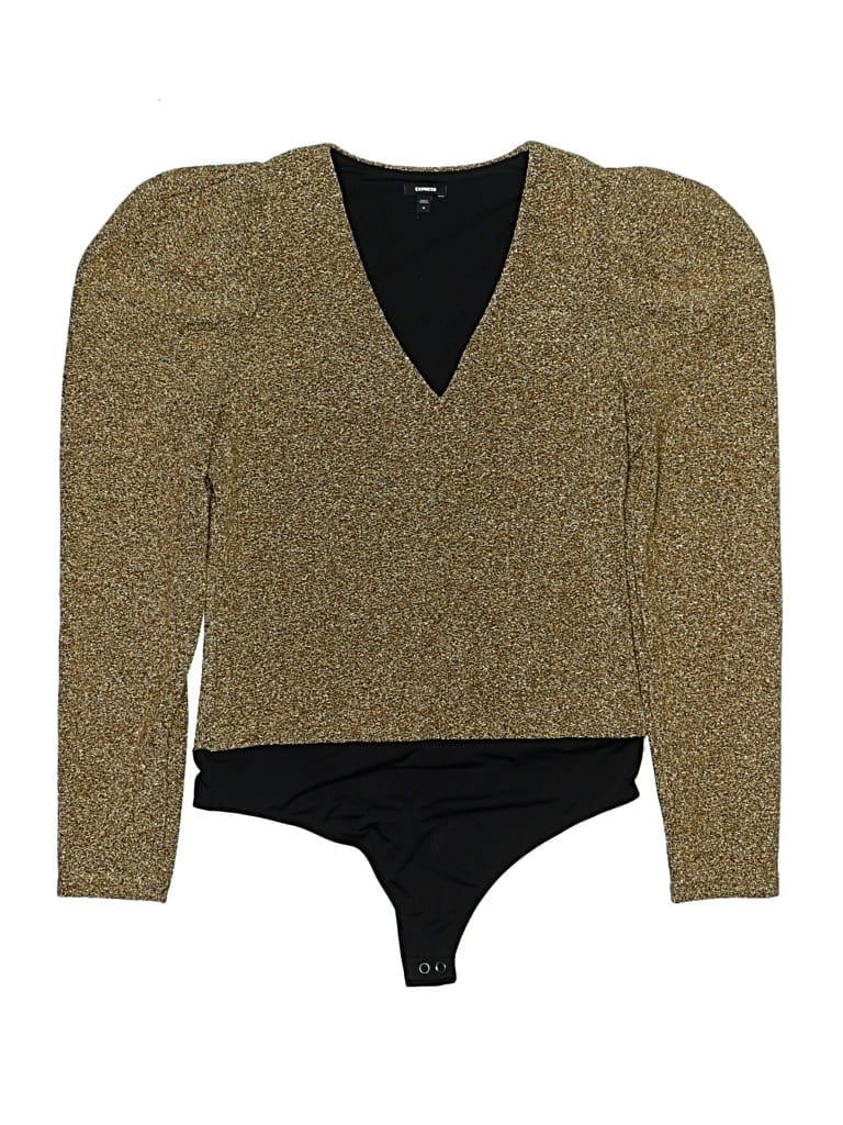 Pre-owned Express Bodysuit In Gold