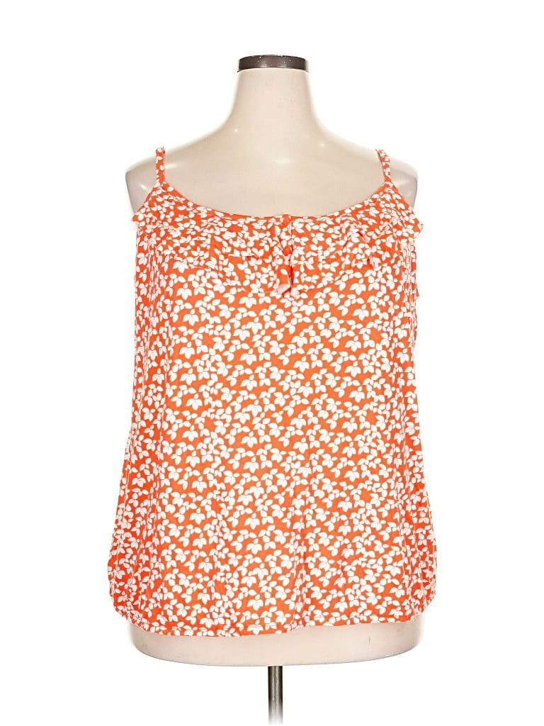 LANE BRYANT Pre-owned Sleeveless Blouse In Orange