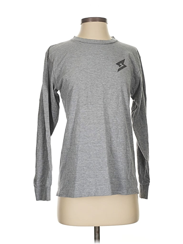 Pre-owned Assorted Brands Long Sleeve T-shirt In Silver