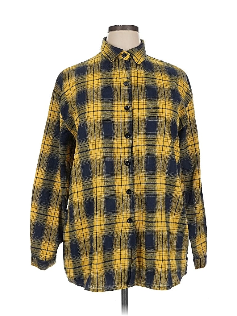 Pre-owned Unbranded Long Sleeve Blouse In Yellow