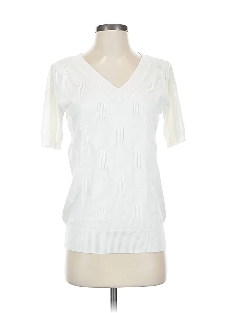 Pre-owned Arach & Cloz Short Sleeve T-shirt In White