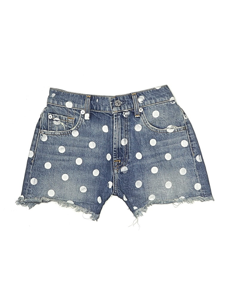 Pre-owned 7 For All Mankind Denim Shorts In Blue