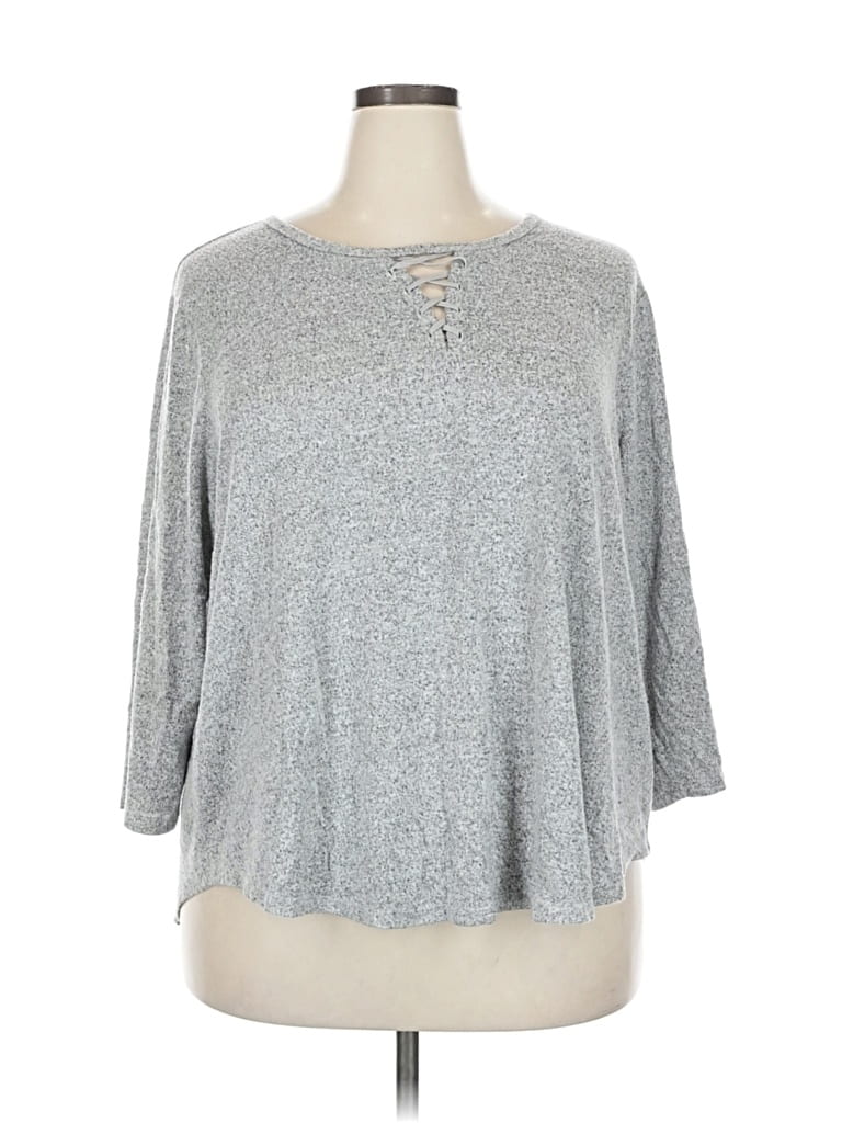 Pre-owned Bobeau Pullover Sweater In Gray