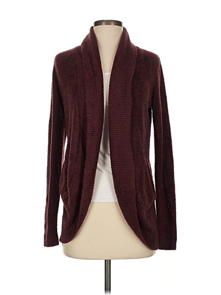 Pre-owned Max & Mia Cardigan Sweater In Burgundy