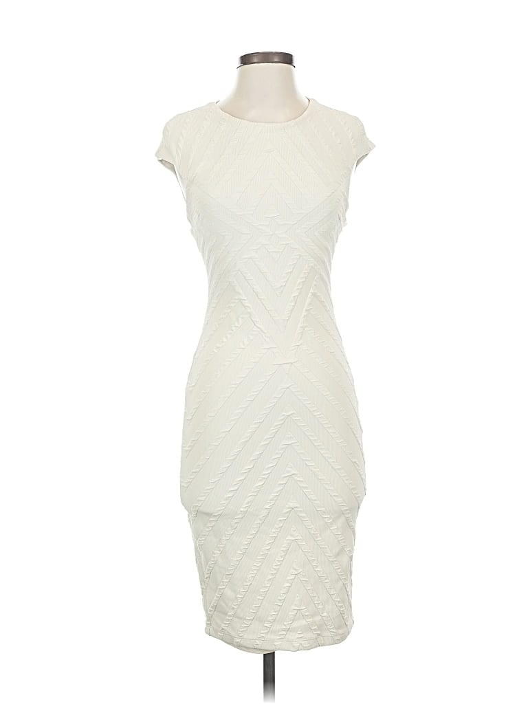 Pre-owned Bebe Cocktail Dress In White