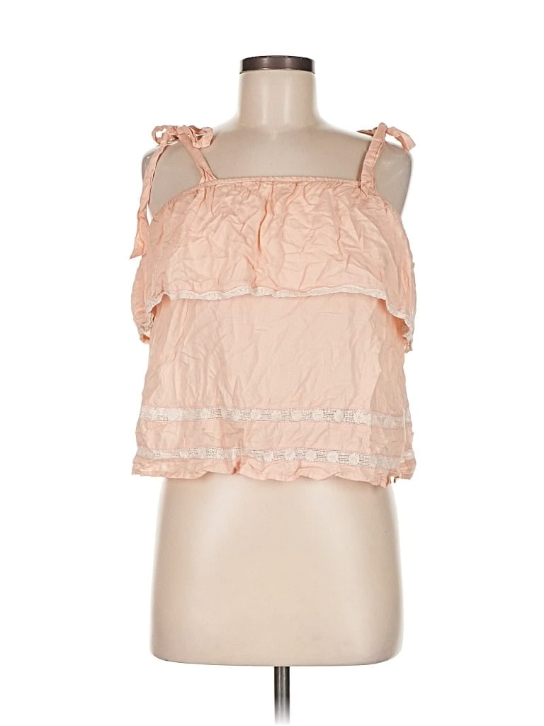 Pre-owned American Eagle Outfitters Tank Top Pink Strapless Neckline Tops