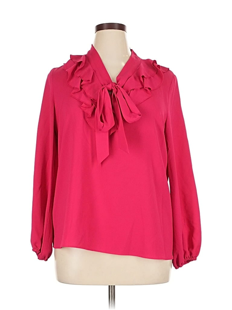 Pre-owned Kasper 3/4 Sleeve Blouse In Pink
