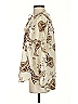 West Kei 100% Polyester Print Ivory 3/4 Sleeve Blouse Size S - photo 5