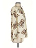 West Kei 100% Polyester Print Ivory 3/4 Sleeve Blouse Size S - photo 4