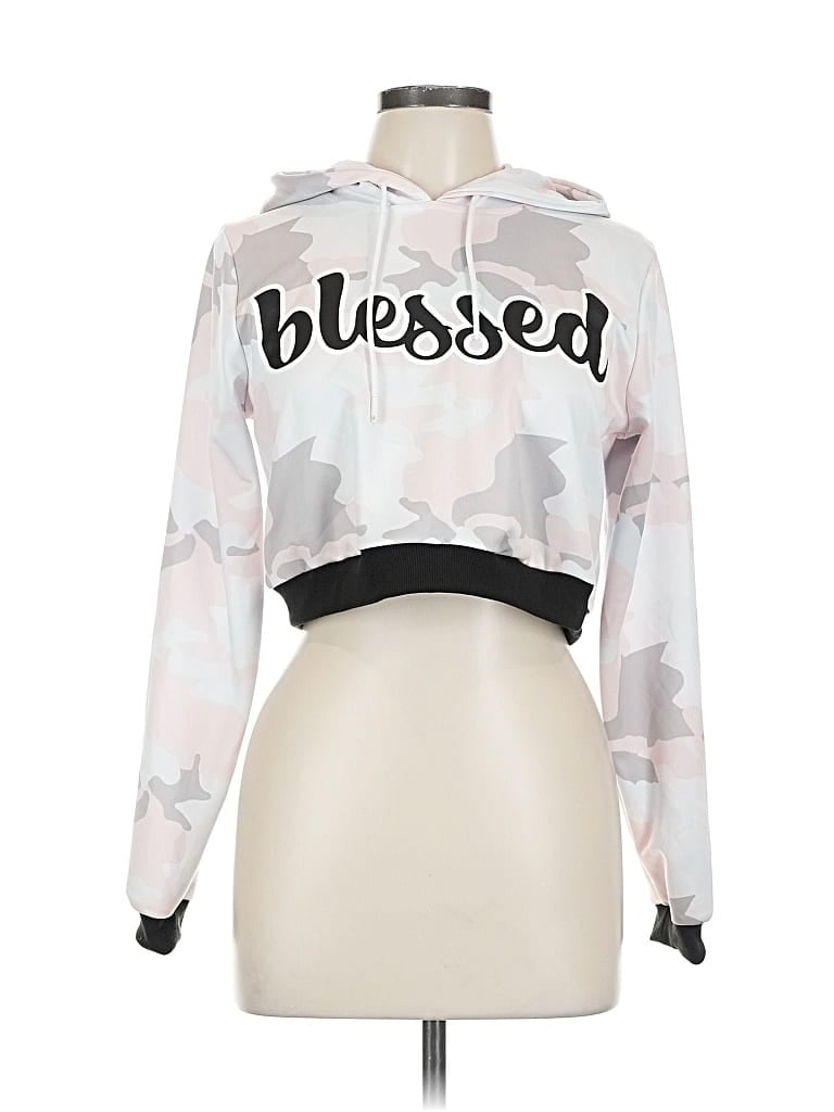 Pre-owned Assorted Brands Pullover Hoodie In Silver