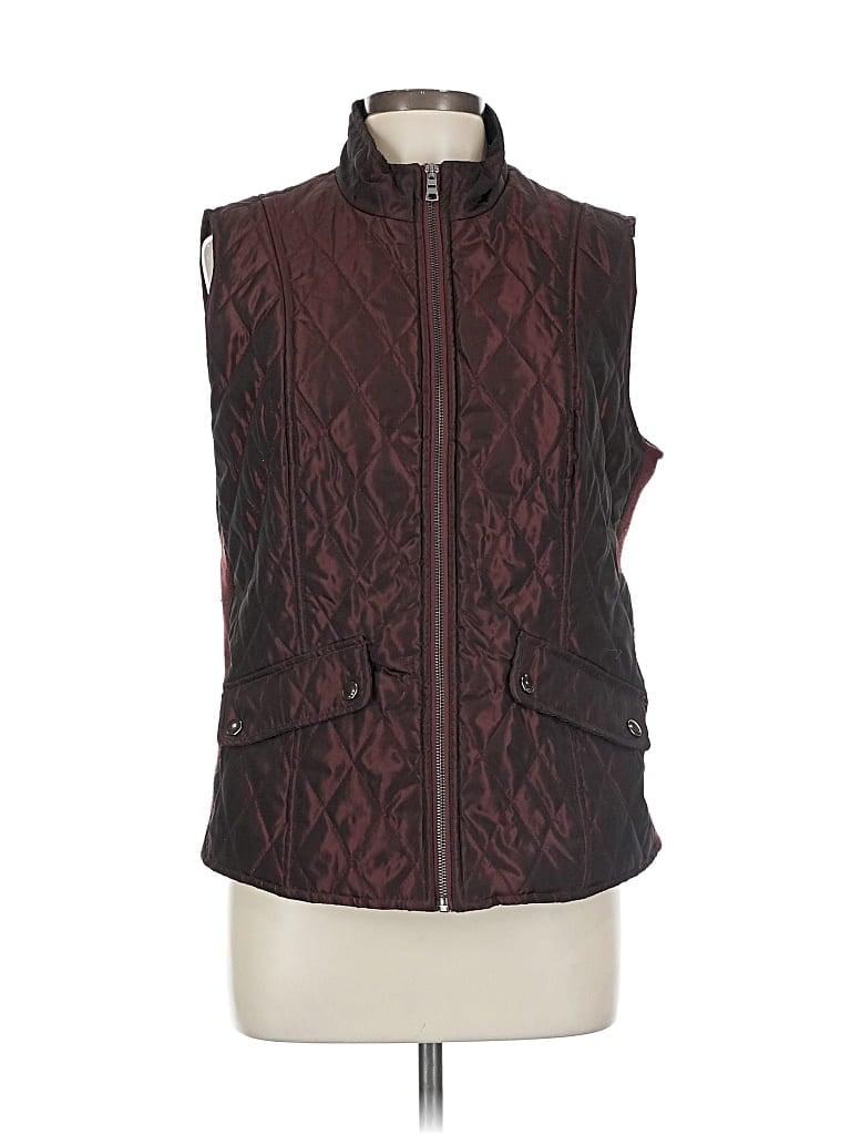 Pre-owned Westport Vest In Burgundy