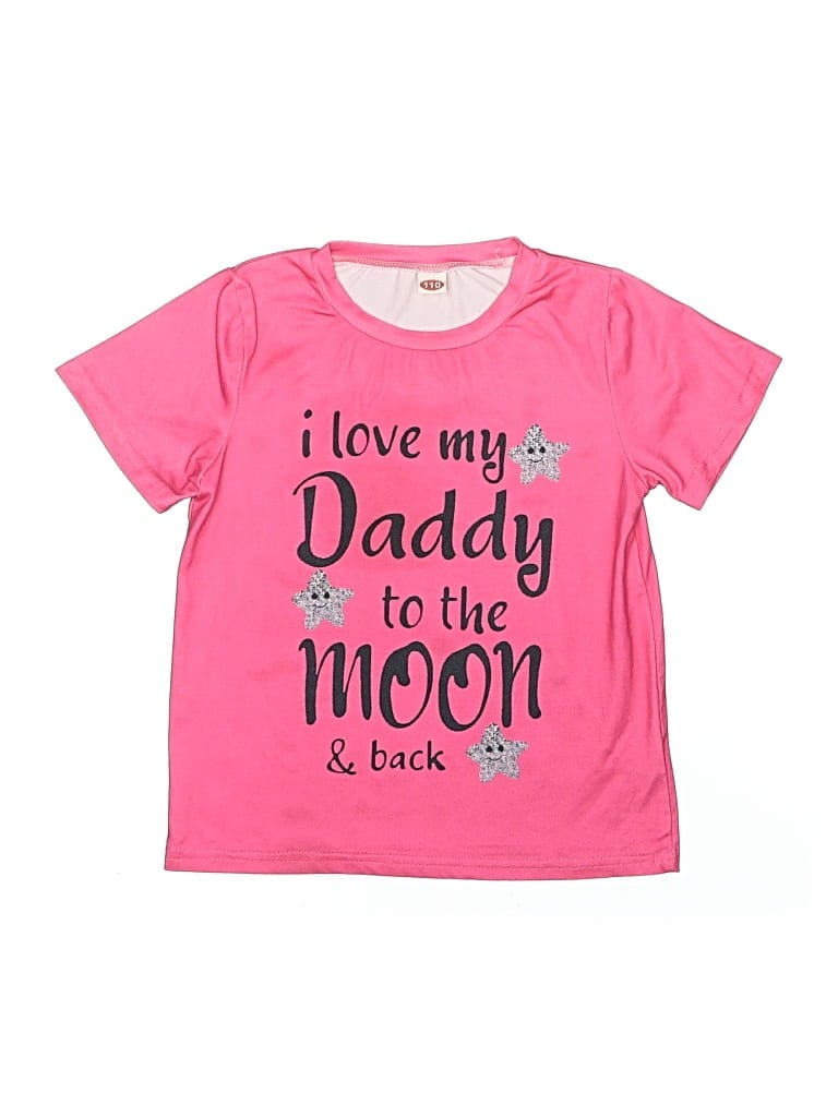 UNBRANDED Pre-owned Kids' Short Sleeve T-shirt In Pink