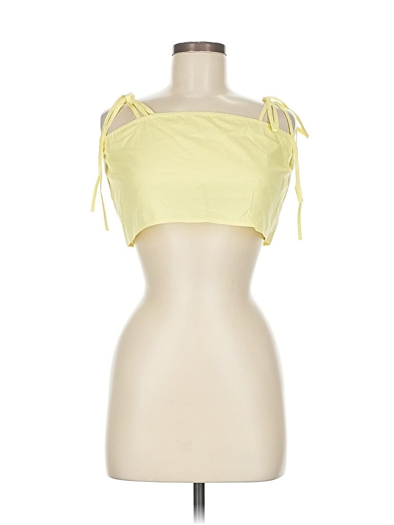 Fashion Nova Sleeveless Top Yellow Strapless Neckline Tops In Multi