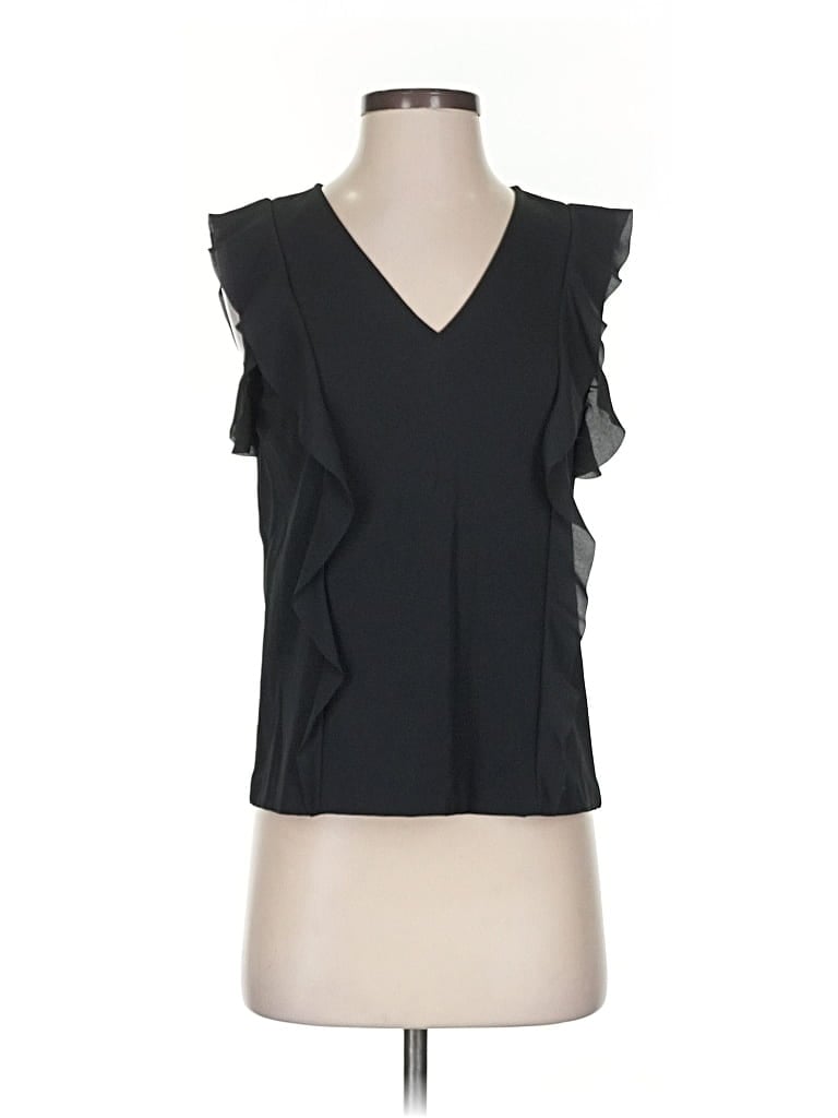 Pre-owned Ann Taylor Sleeveless Blouse In Black