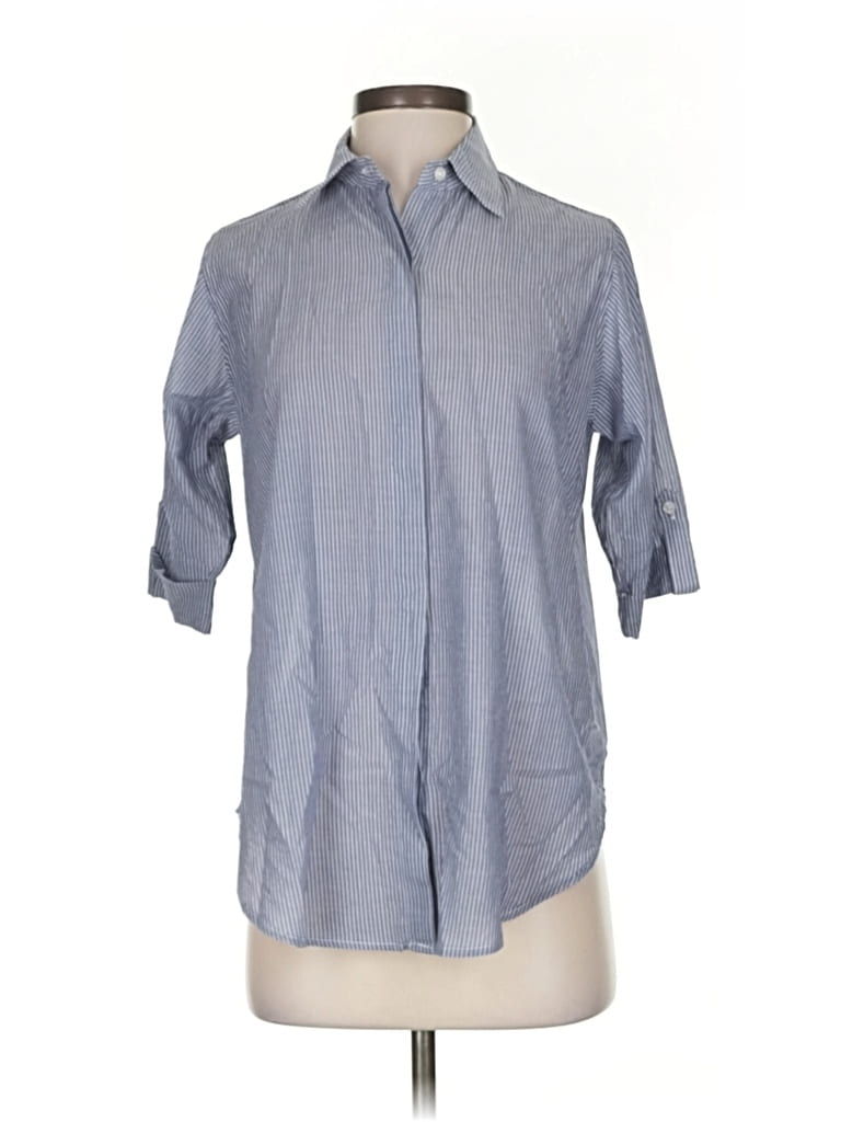 Pre-owned Rails 3/4 Sleeve Button Down Shirt In Gray