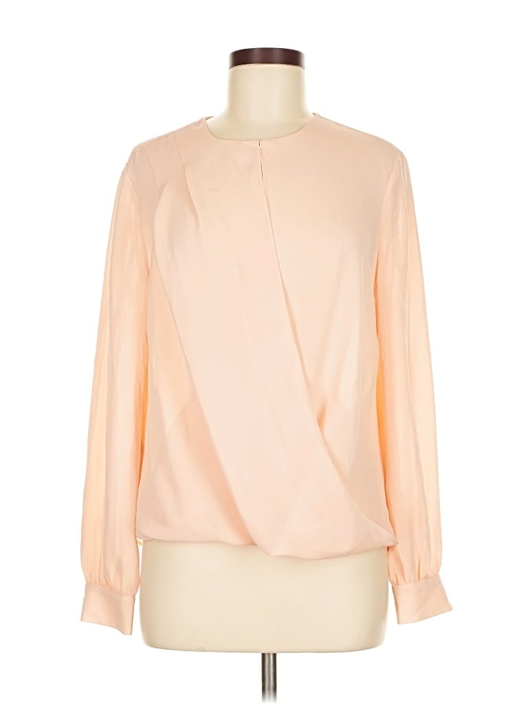 Pre-owned Ann Taylor Long Sleeve Blouse In Pink
