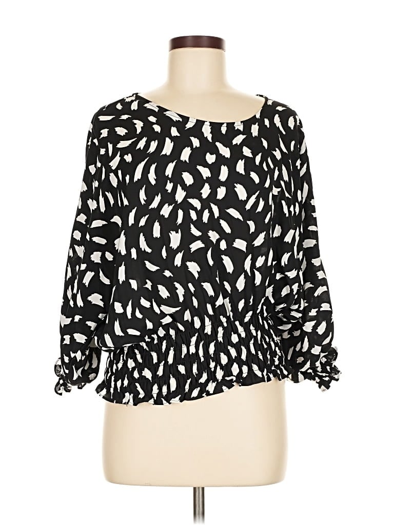 Pre-owned Vince Camuto 3/4 Sleeve Blouse In Black