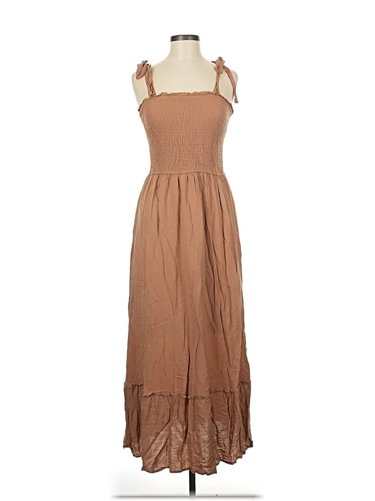 Pre-owned Zesica Casual Dress In Brown
