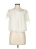 E&M Collection 100% Polyester Ivory Short Sleeve Blouse Size L - photo 1