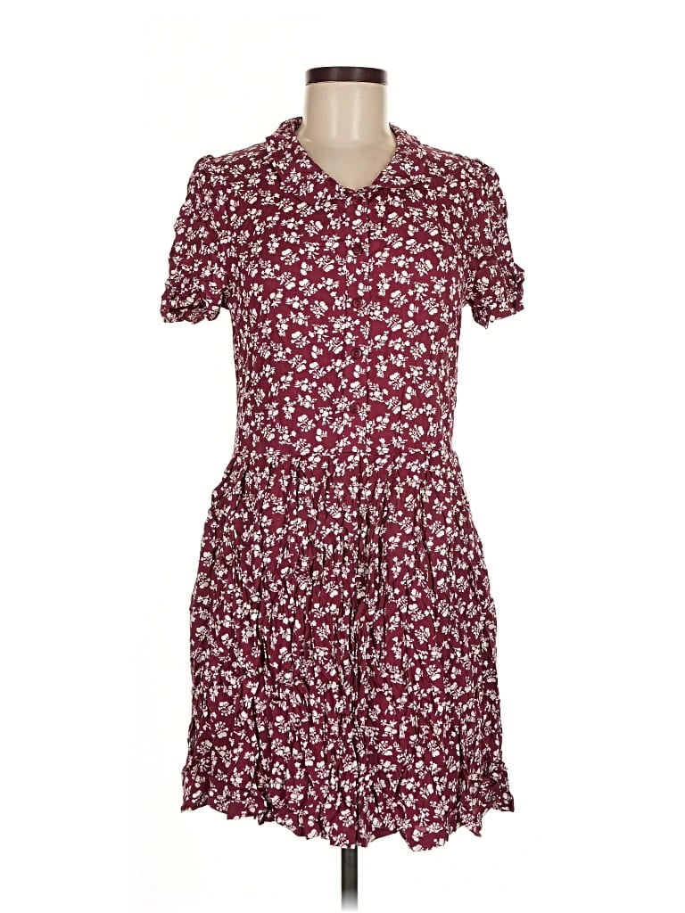 Pre-owned Kimchi Blue Casual Dress In Burgundy