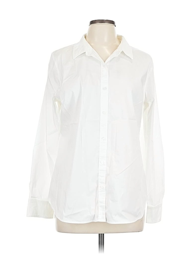 1901 Pre-owned Long Sleeve Button Down Shirt In White
