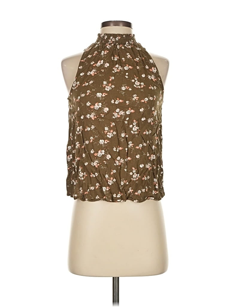 Pre-owned A New Day Sleeveless Blouse In Brown