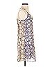 Lavender Brown 100% Polyester Graphic Blue Ivory Cocktail Dress Size XS - photo 4
