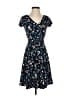 Kaileigh Print Blue Casual Dress Size XS - photo 1