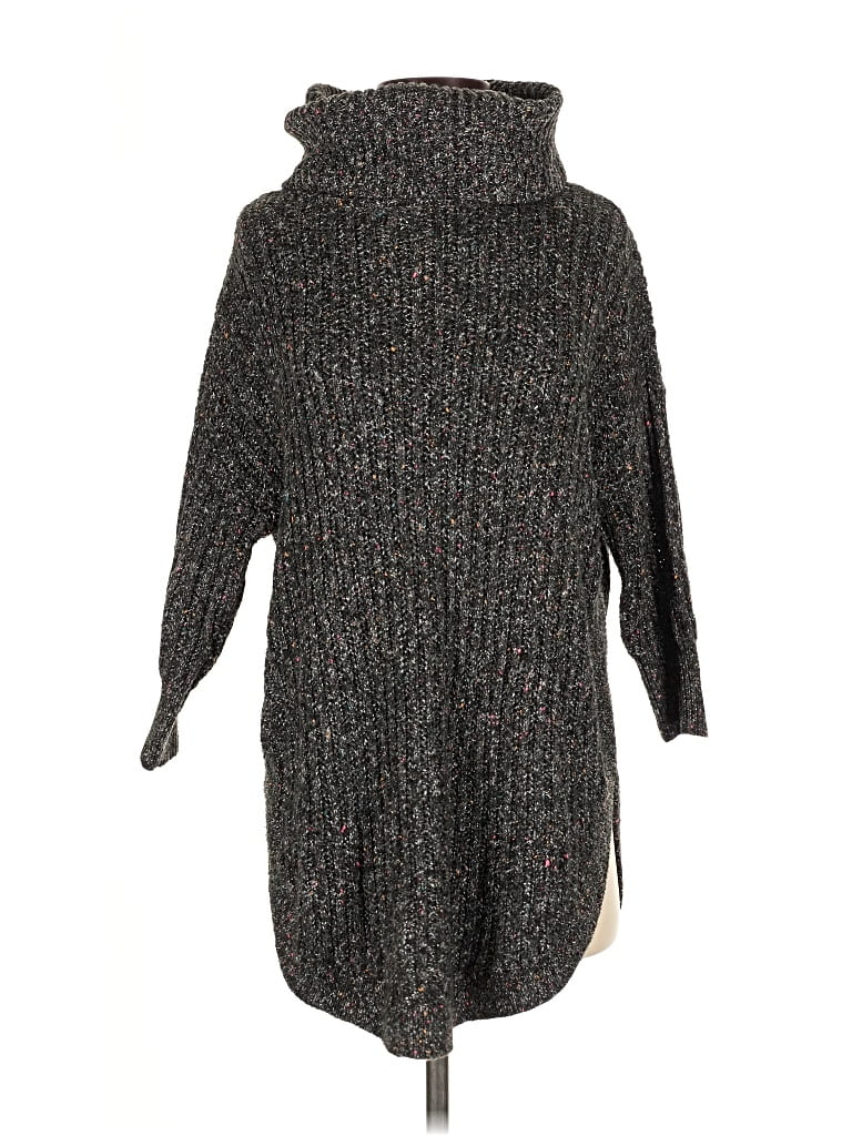 Pre-owned Express Turtleneck Sweater In Gray